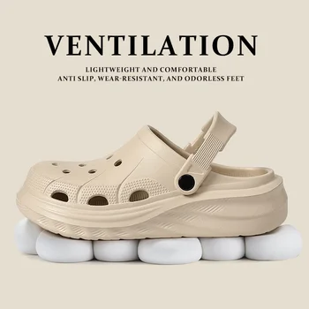 Maternity Women's Sandals Summer Outdoor Wear Anti-Slip Thick Bottom Beach Shoes Head Cover Slippers Ladies Fashion New Mod 1