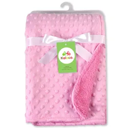 Personalized Soft Fleece Baby and Toddler Blanket - Custom Name Swaddle and Stroller Wrap Gift - Customized Name (Pink)