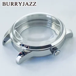 BURRYJAZZ 33mm Silver/Rose Gold Cocktail Watch Case with Arched Glass (Silver)