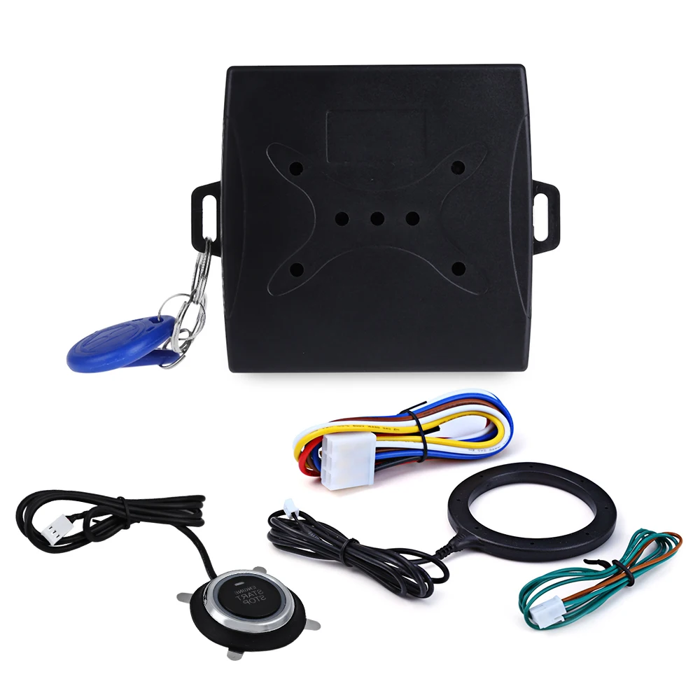 Auto Car Alarm Car Engine Push Start Button R-FID Lock Ignition Starter Keyless Entry Start Stop Immobilizer Anti-theft System car alarm kit,car start button,car start stop button
