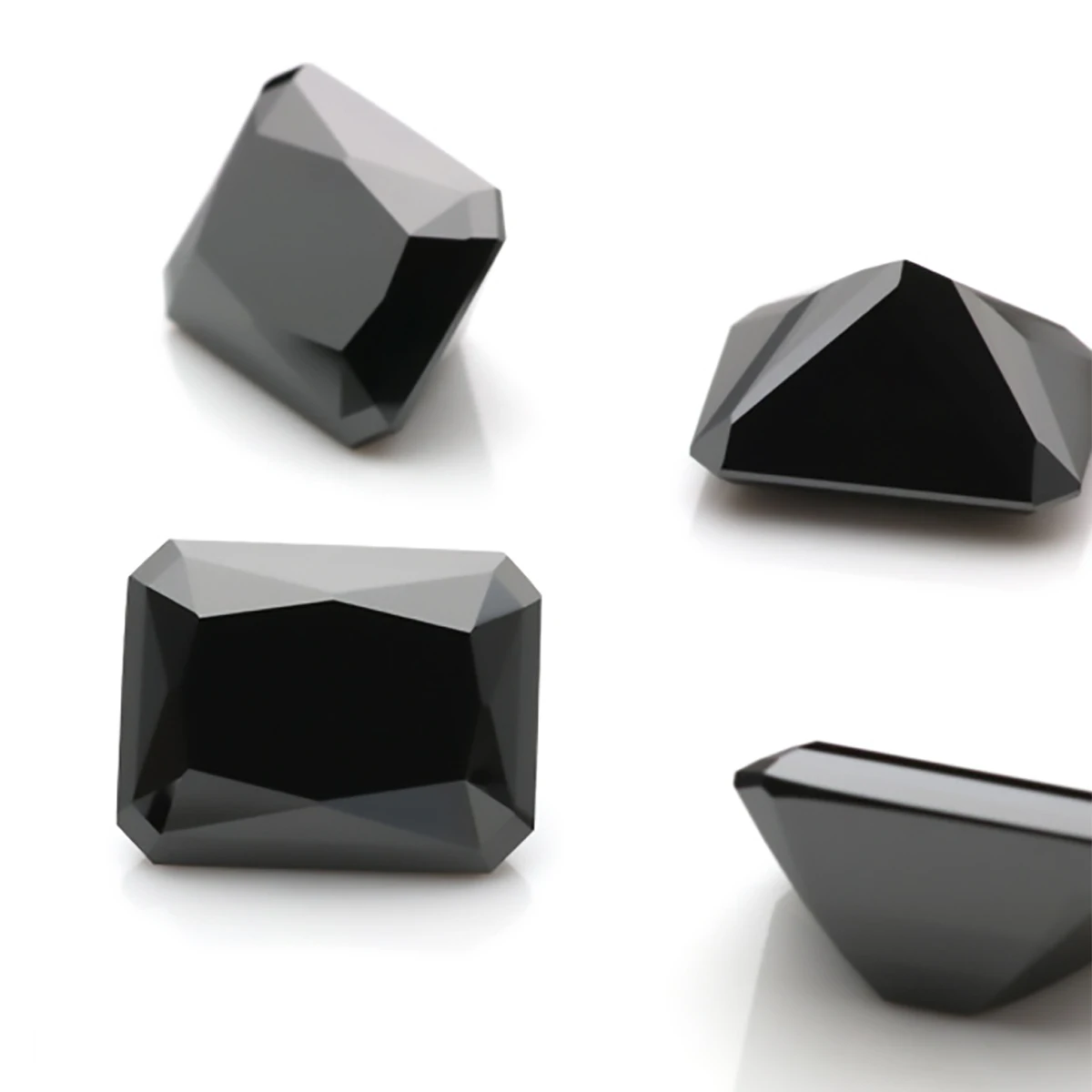 Top Quality Black Moissanite Loose Stone Black Color VVS1 Excellent Round Cut Moissanite Pass Diamond Tester 4