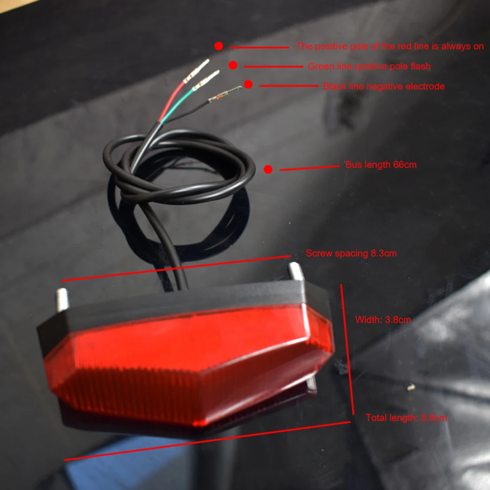 Electric Bike Taillights LED Safety Warning Rear Lamp Warning Taillights Electric Bike Modification Accessories