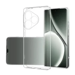 ShockProof Magnetic Leather Soft Frame Phone Cover for Realme GT Neo6SE (Clear)