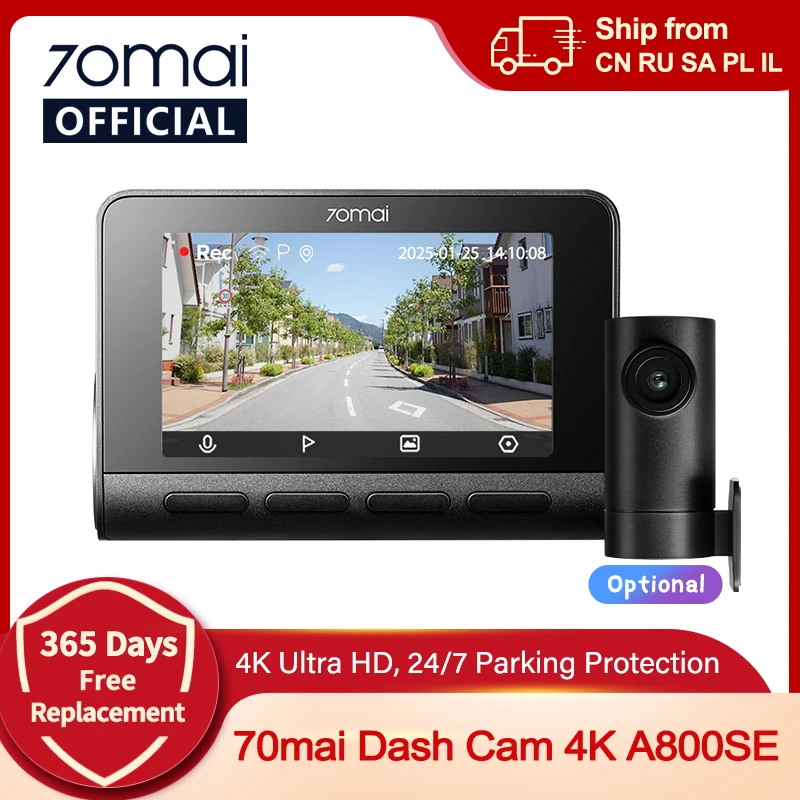 4K画素超強暗視 前後2カメラ 70mai Dash Cam 4k A800SE 4K画素超強暗視 前後2カメラ 70mai Dash Cam 4k A800SE - メルカリ