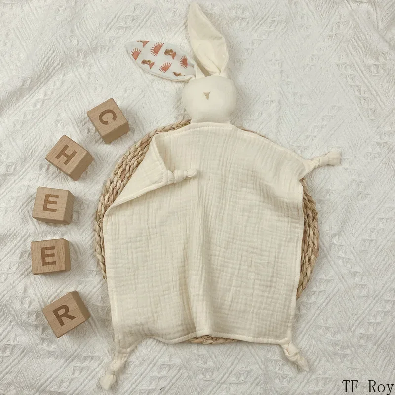 Cute Baby Rabbit Cat Comforter Soft Cotton Sleeping Dolls Soothing Cloth Blanket Baby Muslin Towel Newborn Appease Towel Bibs cotton towel,cotton muslin blanket,cotton blanket,swaddle blanket,cotton swaddle,cotton gauze blanket,cotton muslin burp cloth