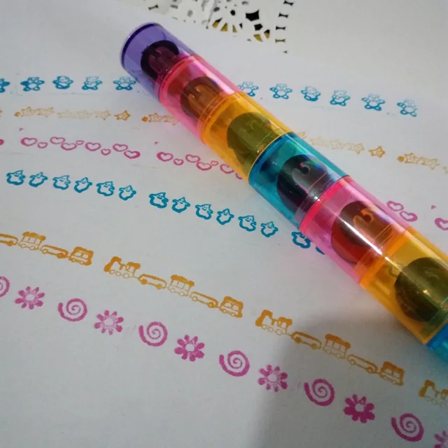 Baby Colorful Ink Pad Stamp Seal Preschool 6
