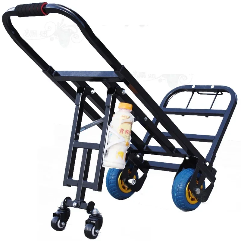 

HN04 standard folding luggage cart cardan wheel trolley four-wheel trolley small trailer portable