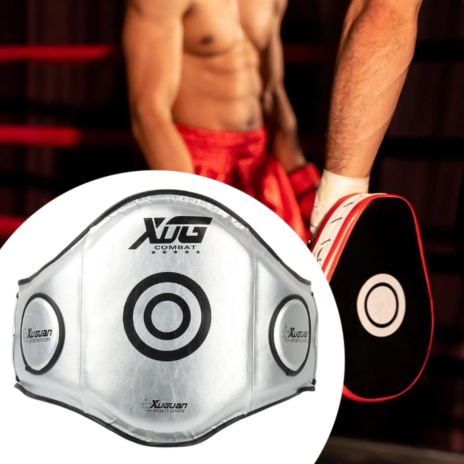 Boxing Body Protector Upper Belly Protection Pad Stomach Abdomen Chest Guard Boxing Muay Thai Training Kick Rib Guard for Mma