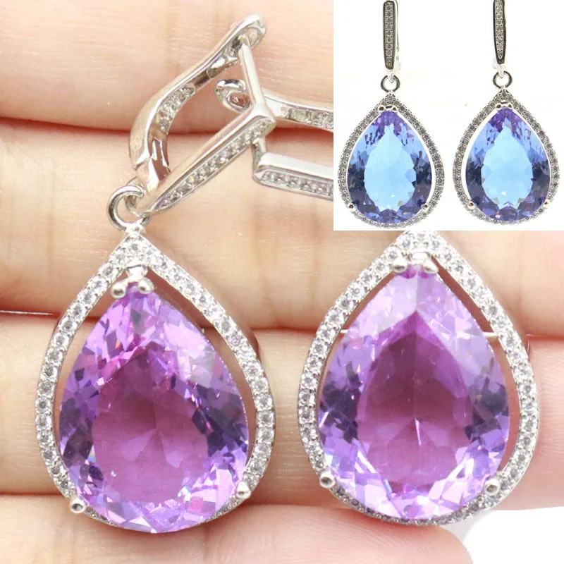 17g Customized 925 SOLID STERLING SILVER Earrings Alexandrite Topaz Zultanitel Spinel Morganite Citrine Spessartine Garnet  CZ