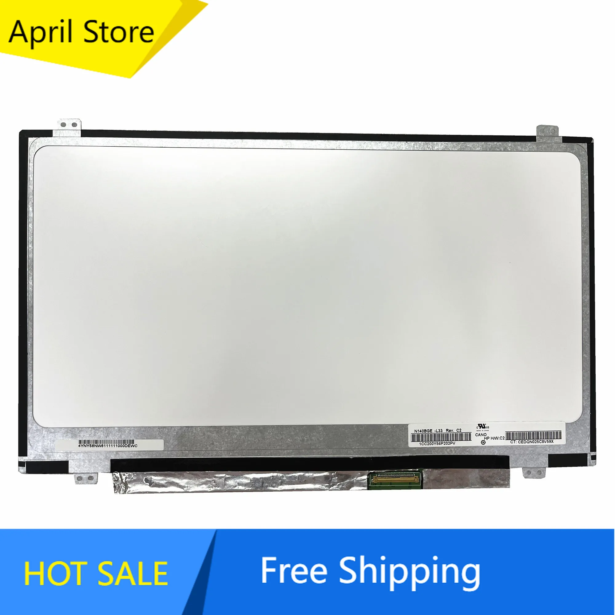 

N140BGE-L33 Fit N140BGE-L43 N140BGE-LA3 LP140WHU-TLB1 M140NWR1 R0 14.0'' Laptop LCD Screen 1366*768 LVDS 40 Pins