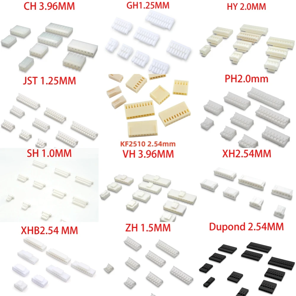 50ชิ้นปลั๊กพลาสติกXH2.54 PH2.0 JST1.25 SH1.0 PHD2.0 GH1.25 HY2.0ขั้วเปลือกพลาสติกซ็อกเก็ตลวดเชื่อมต่อ 1