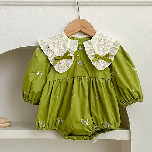 B0963 green Romper
