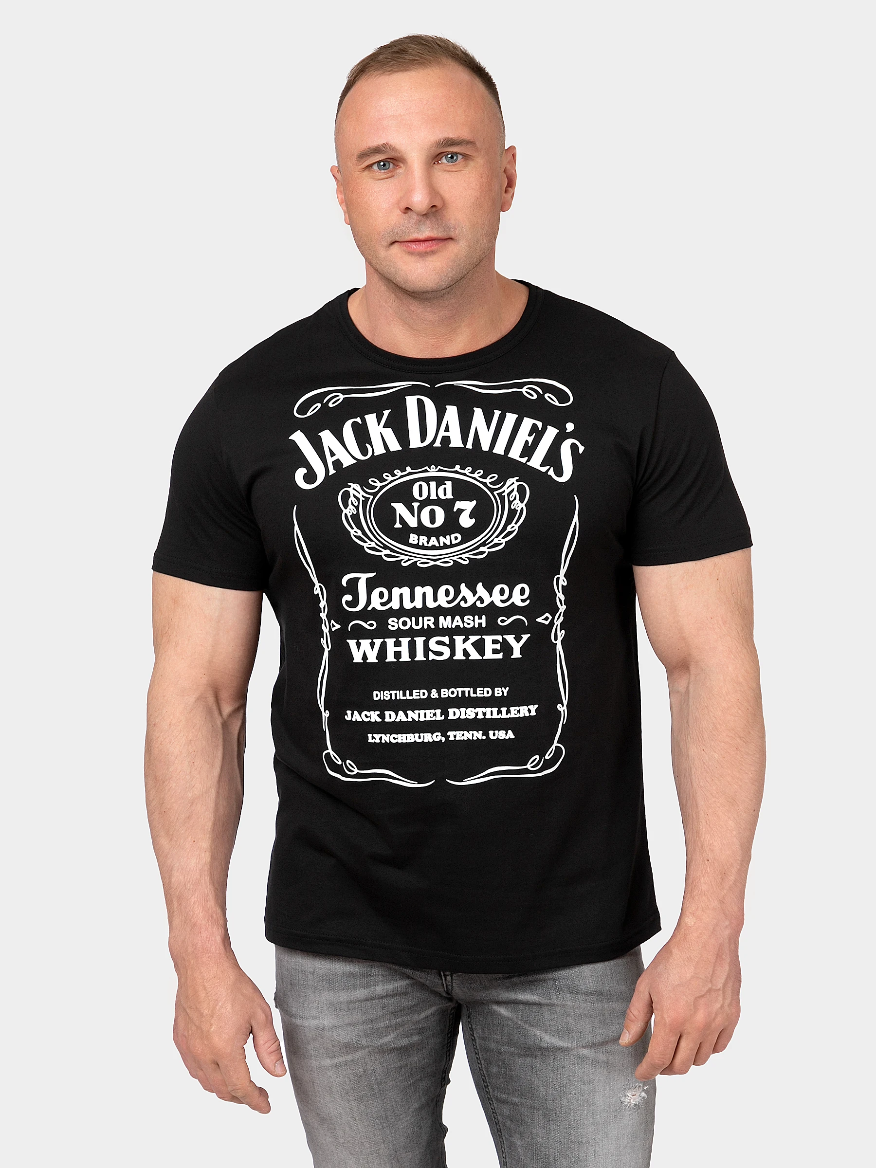 Футболка MF мужская с принтом Виски Jack Daniels (Джек Дениелс) подарок | Мужская одежда