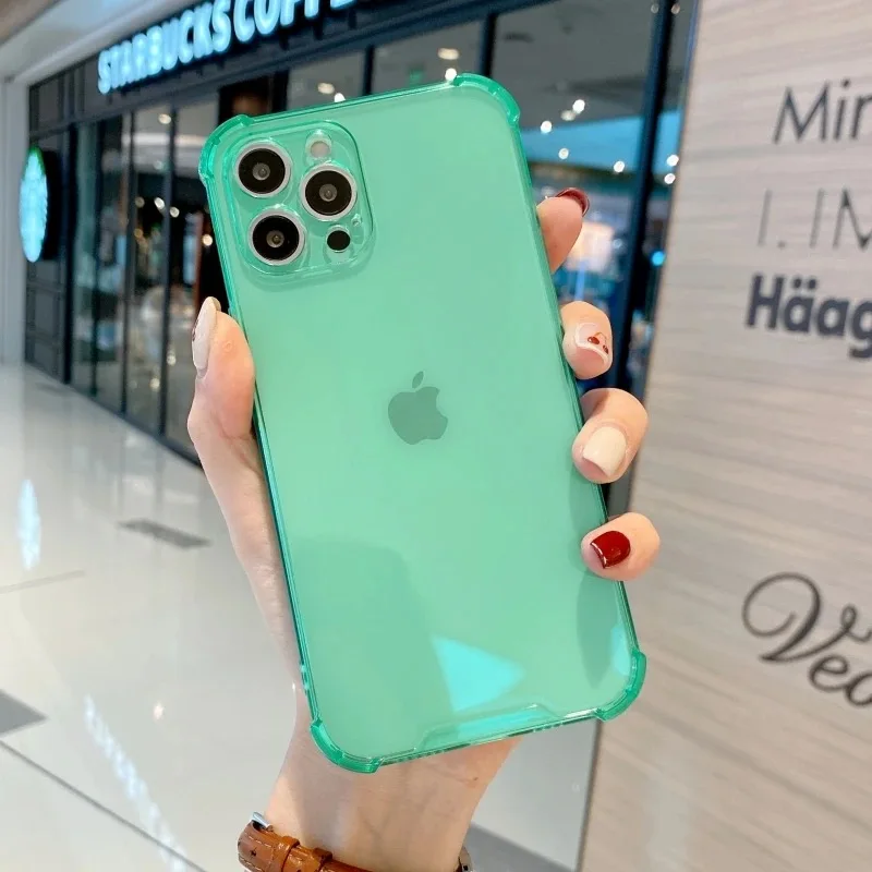 Candy Color Ultra-Thin Airbag Shockproof Transparent Case