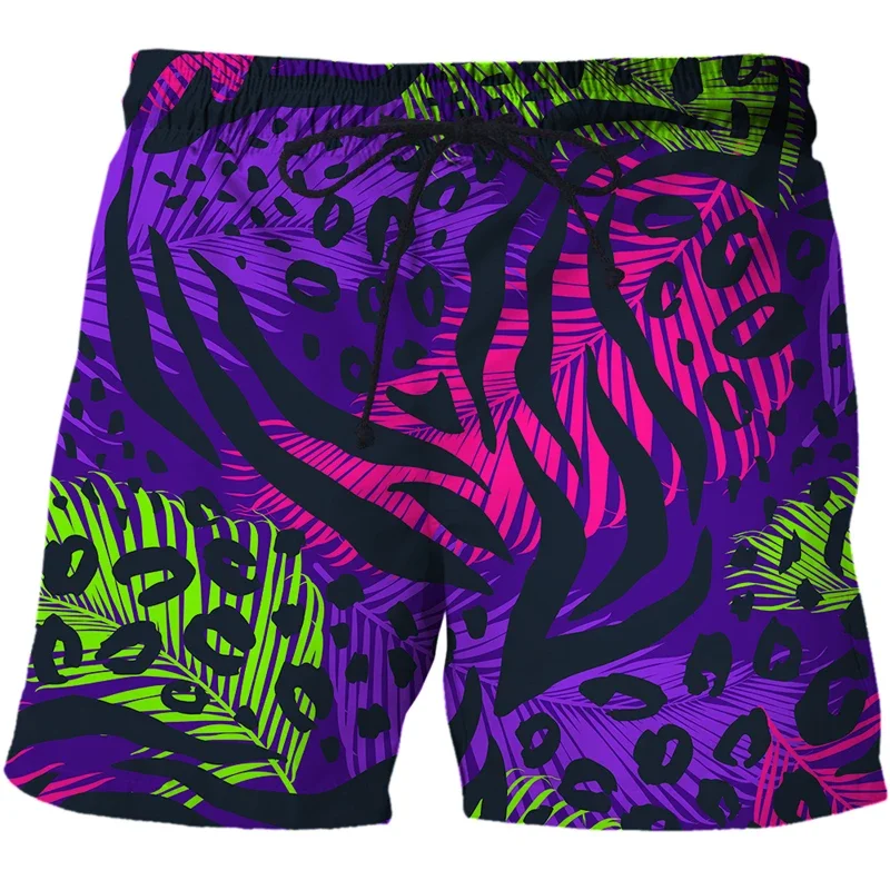

Summer New 3D Men Shorts Jungle Leopard Pattern Swimming Trunks Mens Beach Pants Fashion Hot Male Swimsuit Pants Men clothing