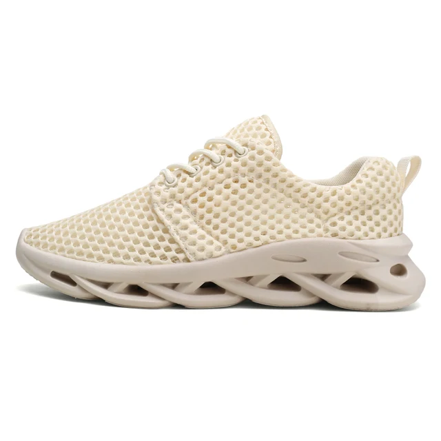 Abhoth Running Shoes Comfortable Light Casual Men's Sneaker Breathable Non-slip Wear-resistant Outdoor Walking Men Sport Shoes 282 Beige