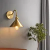IWHD Full Copper LED Wall Lights For Home Indoor Lighting Luminaira Pull Chain Switch Bedroom Living Room Beside Lamp 3