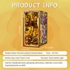 CUTEBEE DIY Book Nook Kit Wooden Dollhouse with Touch Light Magic Bookshelf Insert Decor for Gift Fantastic Animal Common Room 6