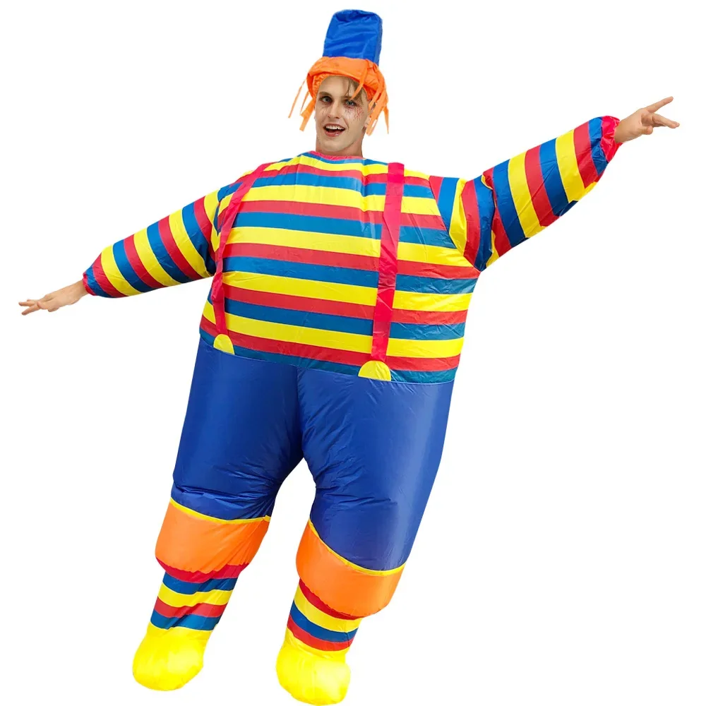 

Inflatable Halloween Circus clown Cartoon character Mascot Costume Advertising Adult Fancy Dress Party Animal carnival prop toy