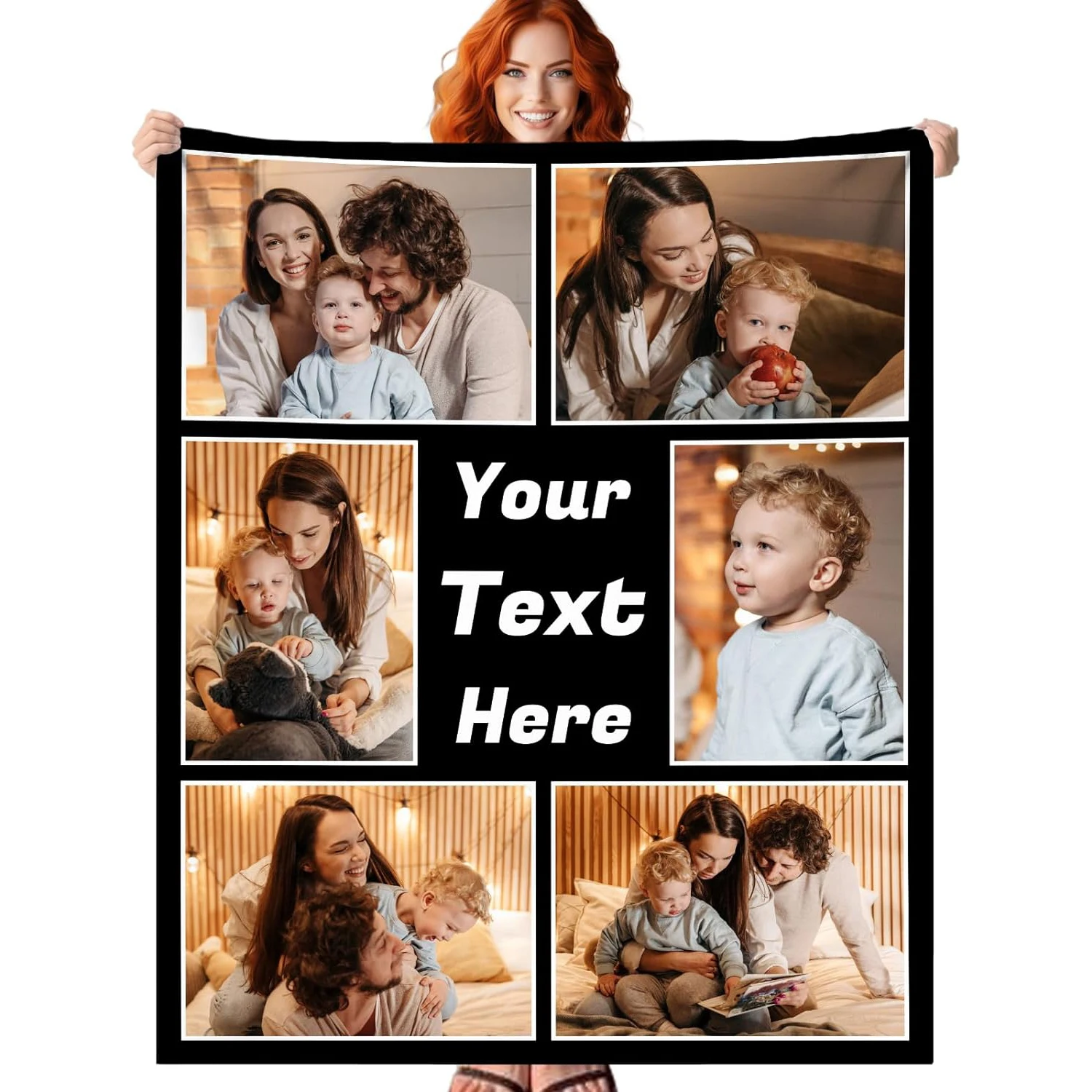 Personalized flannel blanket with photos, the best Bestie custom blanket memory souvenir ever, collage art 3
