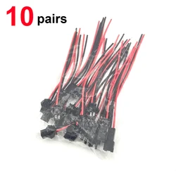 12 Sets of 2 - Pin Plug Wire Connectors for LED Strips and Lamp Drivers (Sm - 2pin - 10cm - 10pairs)