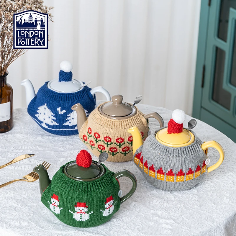 London Pottery Teapot Knit Cover 80% Wool Knit Cover kettle fabric cover tea cozy for 600ml Teapot Cute tea cozy decoration