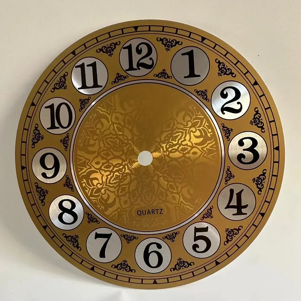 Wall Clock Wall Clock Movement Quartz Clock Movement Round Clock 180mm DIY Quartz Wall Clock Dial Face Metal Design DIY Table Wall Clocks For Bedroom Living Room Clock Decorative