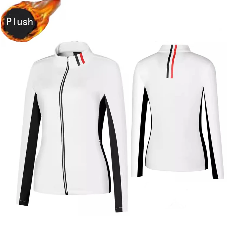 Golf sportswear winter coat windbreaker long sleeve for women