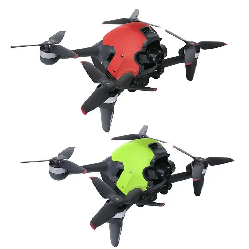 Couvercle supérieur de protection pour drone DJI FPV, coque de remplacement haut de gamme, présenté sous différents angles.
