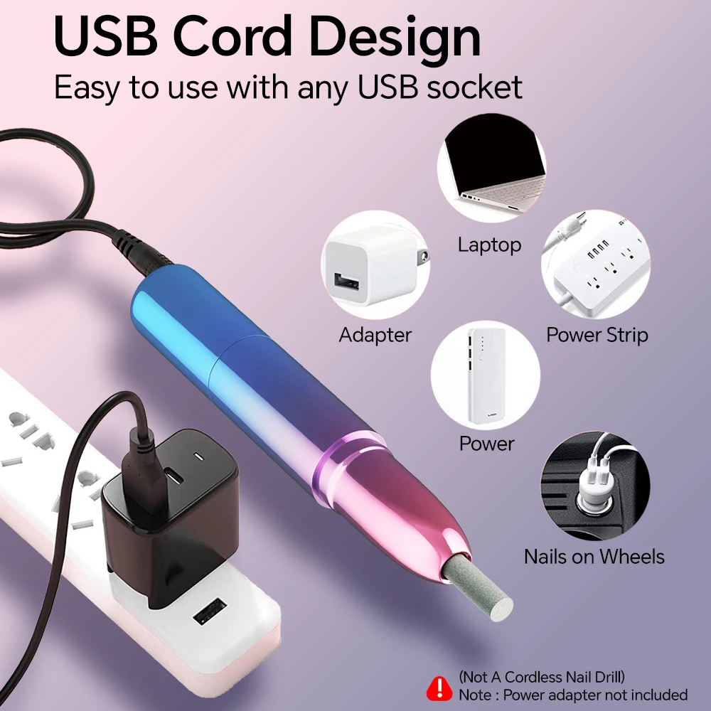 Professional Machine Efile Manicure Pedicure Tools, Protable Electric Nail File Drill Set, for Nail Polishing & Remove Cuticles