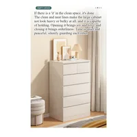 Armoire de rangement simple et moderne en blanc pour chambre à coucher, salon, armoire à tiroirs contre le mur 5