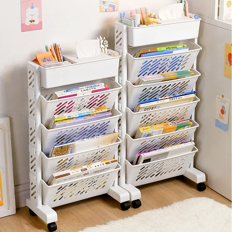 

Room Furniture Mobile Shelf for Books Shelves Desktop Bookcase With Doors Librero Storage Locker Children's Bookcases Bookends