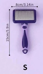 Premium Dog Grooming Brush (Purple S)