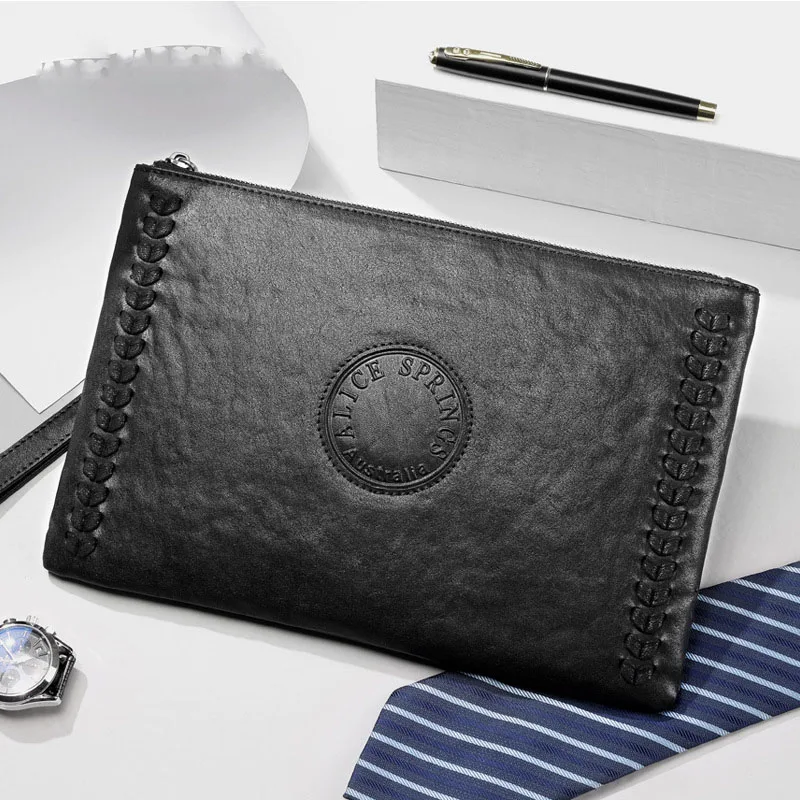 

AETOO First layer cowhide bag soft simple men's quality leather clutch bag Fashion first layer cowhide clutch bag