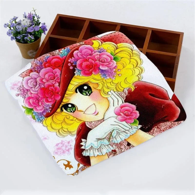 Custom Candy Candy Cartoon Girl Face Towel Small Hand Towels Kitchen Towel Hotel Restaurant Cleaning Towel Microfiber Fabric 4