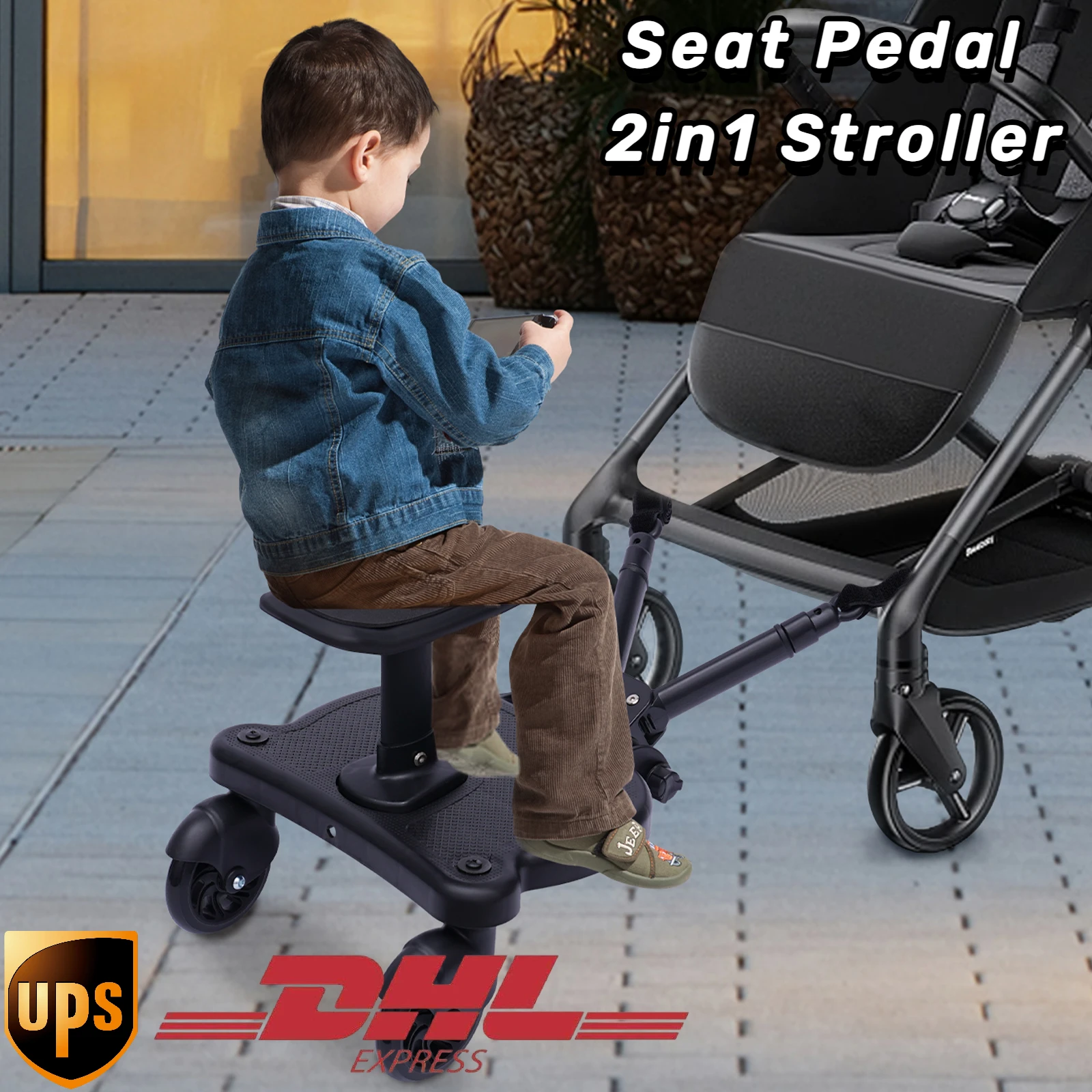 Kinderwagen Board Universeel 2in1 Kinderwagen Ride Board Buggy Wielen Zitpedaal Met Afneembare Zitting Staande Plank AliExpress
