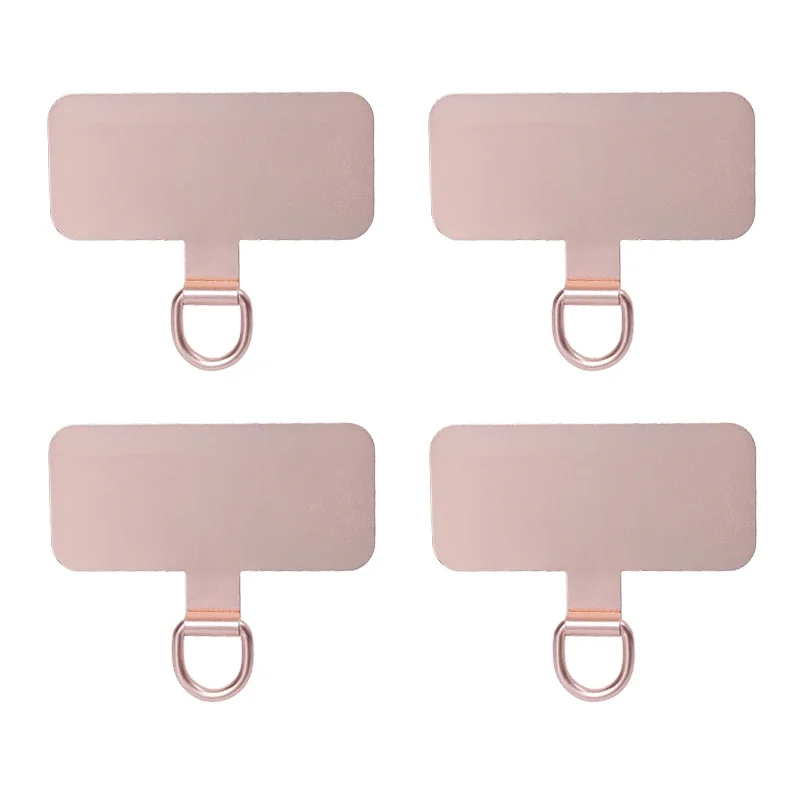 Ultra Thin Stainless Steel Phone Tether Tab with Lanyard Patch and Metal Clip