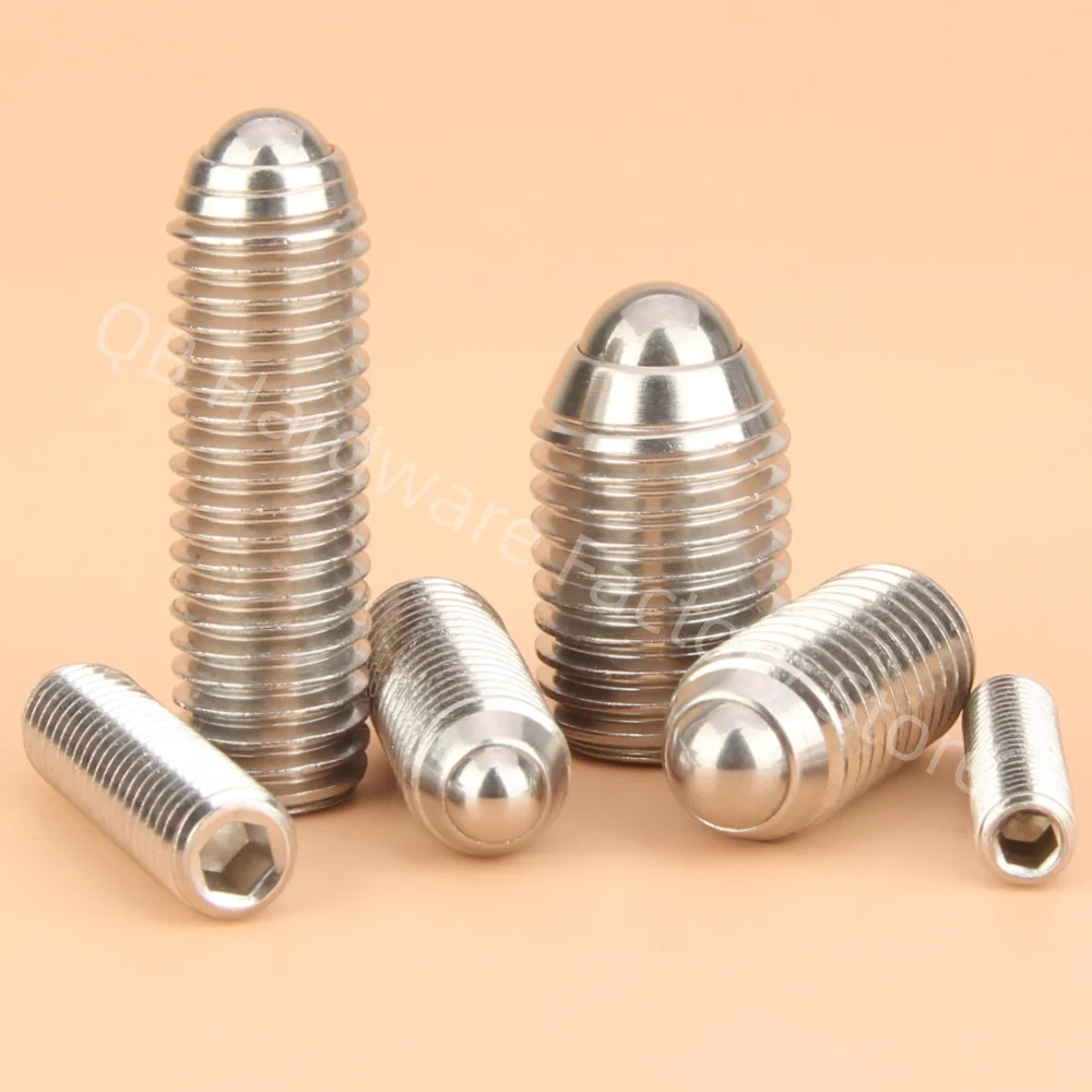 Stainless Steel Ball Lock Pins M3/M4/M5/M6 Hex Socket Allen Positioning Spring Ball Plunger Screw Bolt