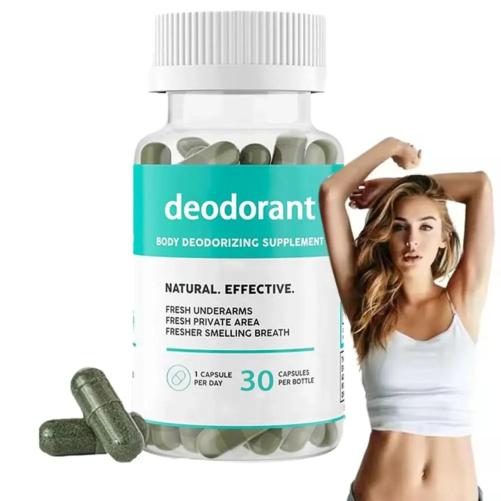 Deodorant Supplement 2 bottles Body Deodorizing Capsules 30 Capsules for Women