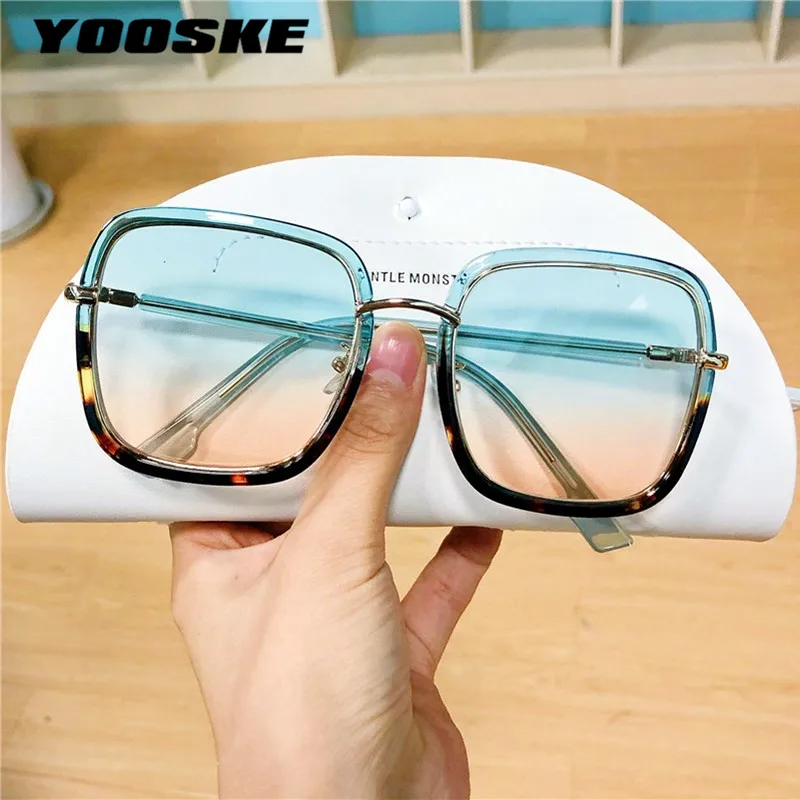 YOOSKE Gradient Square Sunglasses Women Vintage Oversized Sun Glasses Men Brand  Designer Trend Ladies Luxury Eyeglasses Outdoor - AliExpress