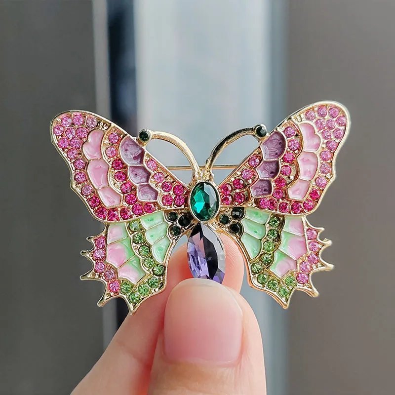 

New Creative Dropping Oil Enamel Insect Butterfly Brooches for Women 1Colors High Quality Insect Brooch Pins Gifts