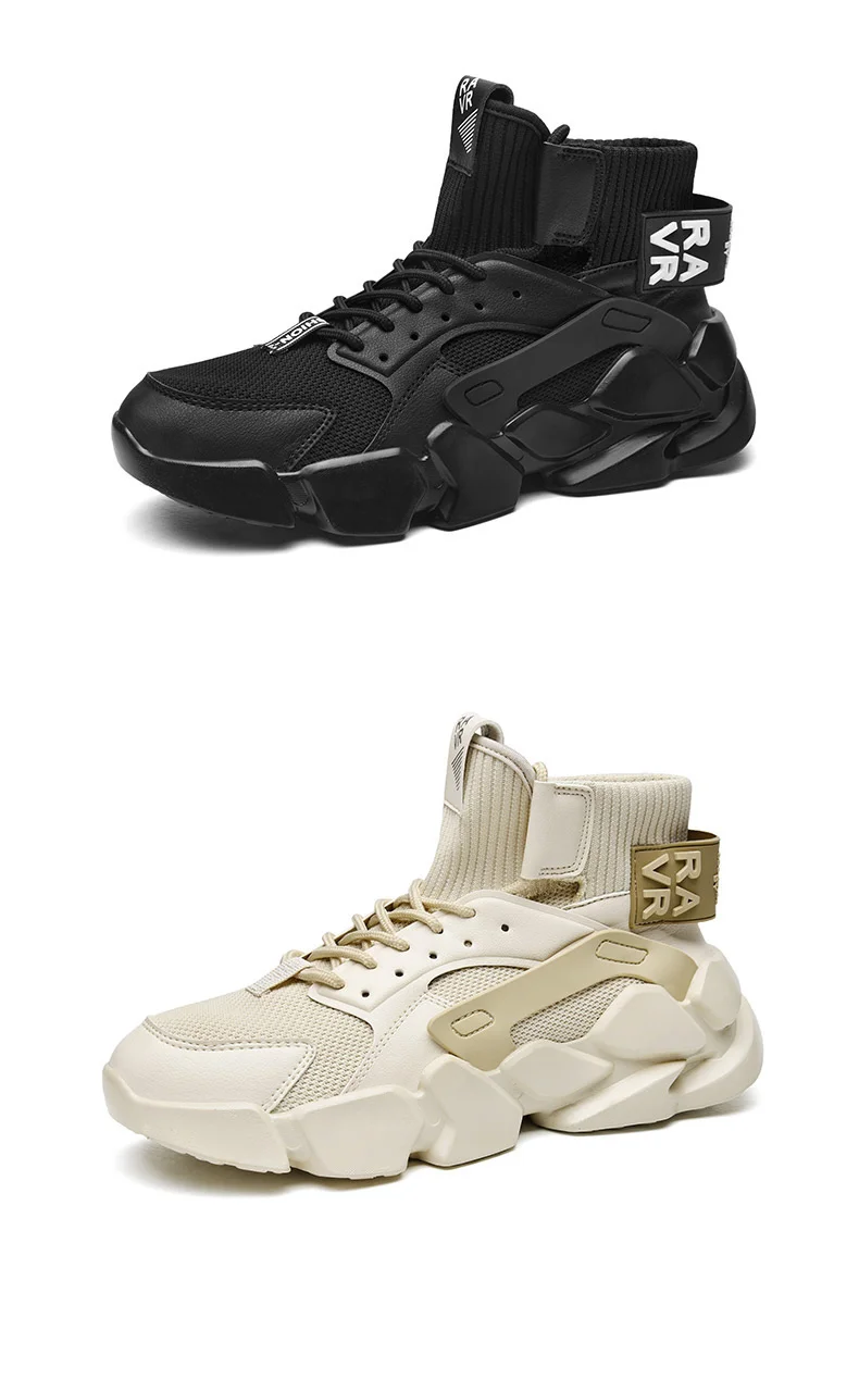 2024 herbst Neue High-top Beige herren Sneakers Chunky Männer Heighten Mode Casual Plus Größe Zapatillas Dämpfung Tennis_voghion.com