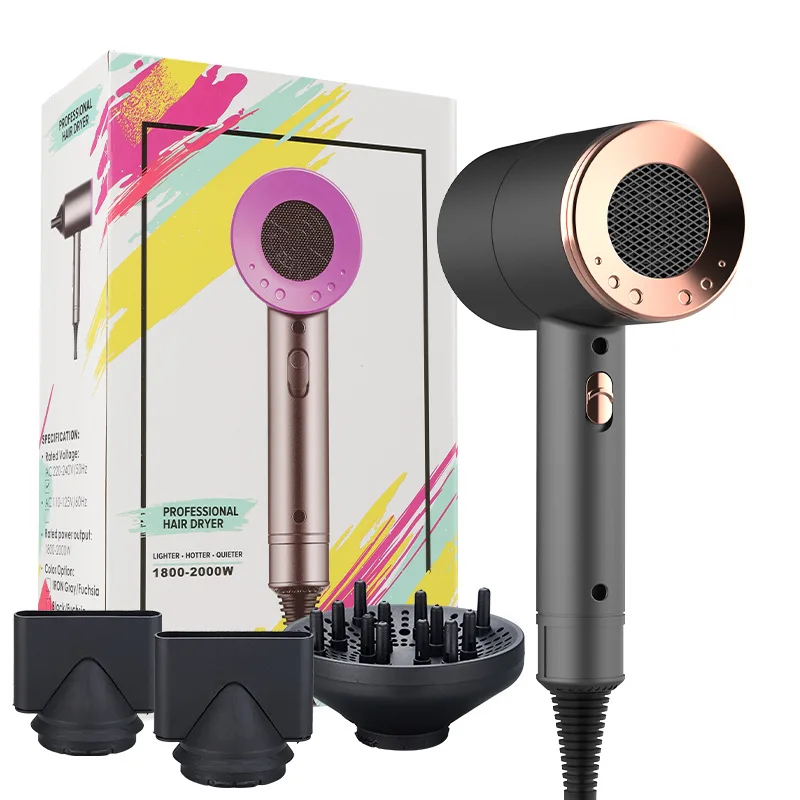 2000W Anion High-Speed Hair Dryers Styling Electric Turbine Safety Low Noise Quick Drying Cold Hot Wind Suitable For Home Salons 6
