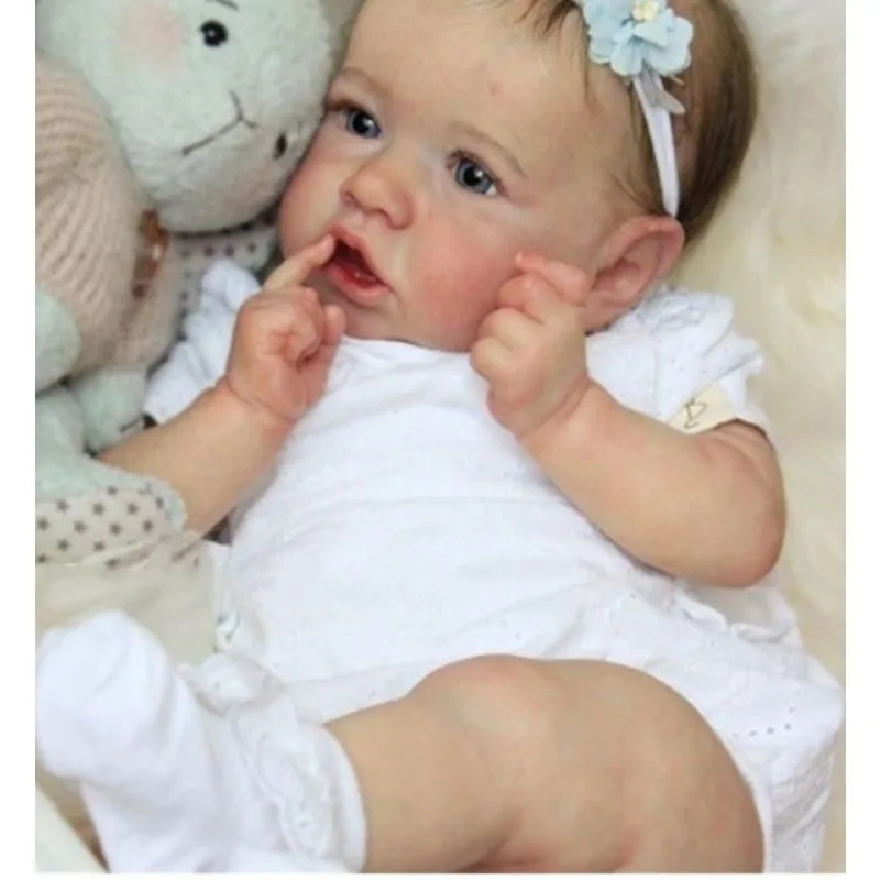 

22inch reborn baby Doll saskia toddler girl lifelike real touch dolls for girls Full body silicone doll washable doll