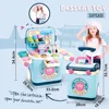 Portable storage box children's play house realistic kitchen cooking kitchenware set boys and girls gift toys 6