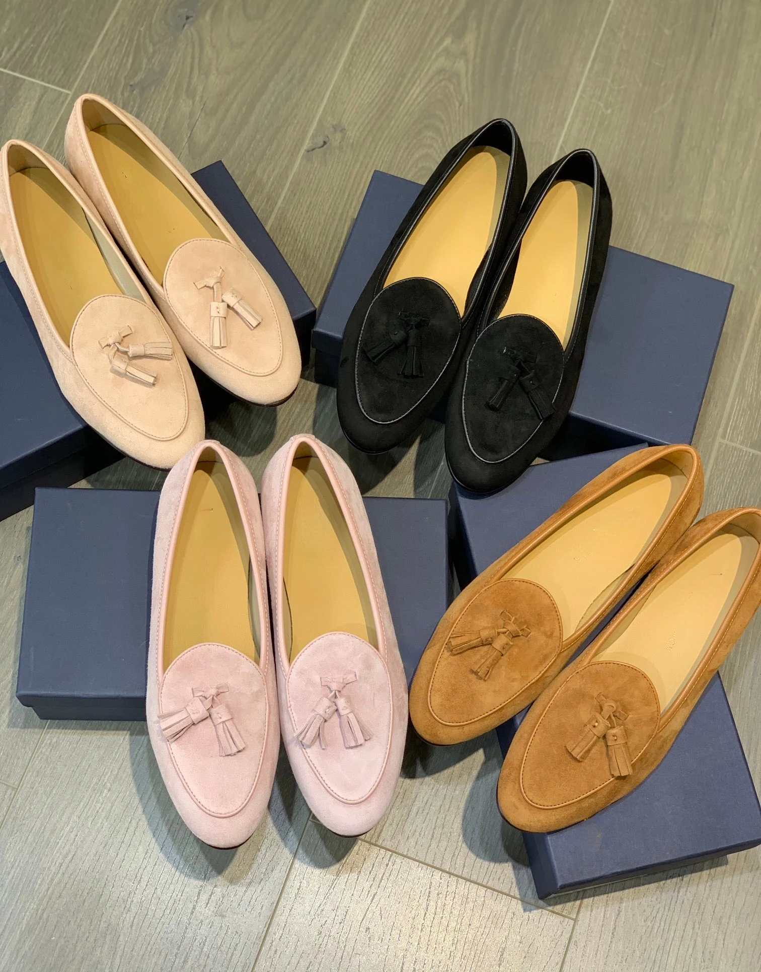 

2022 New Woman Shoes Comfortable Kid Suede Sheepskin Non-slip Resistant Rubber Outsole Simple and Elegant Platform Tassel Loafer