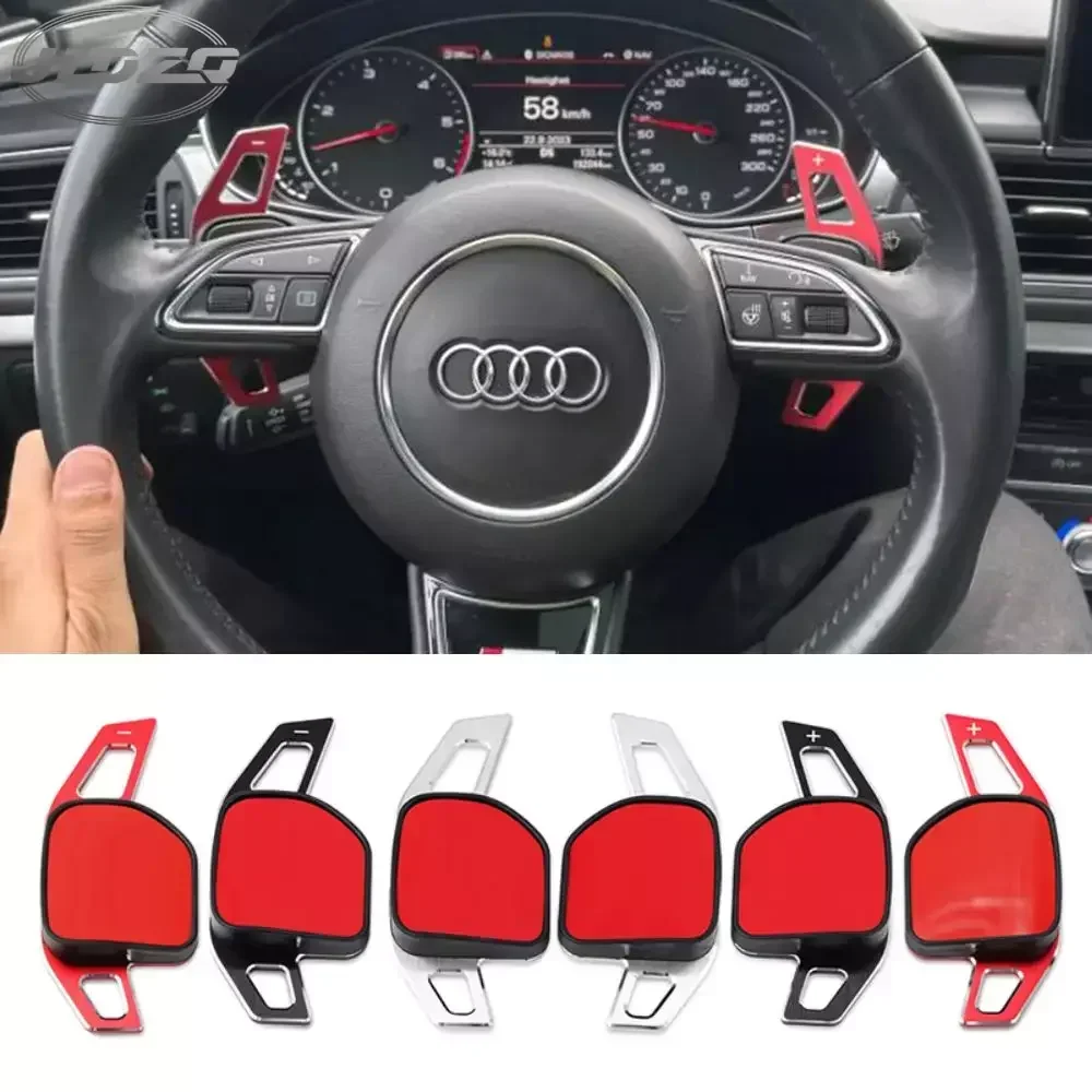 Aluminum Steering Wheel Paddle Shifter Extension For Audi A3 S3 8V A4 S4 A5 S5 B8.5 A6 S6 A7 S7 C7 Q5 Q7 2013 2014 2015