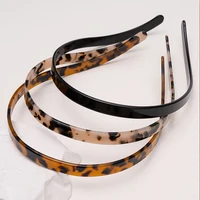 Fashion Acetate Eyewear Headbands Non-Slip Leopard Print Hairband With Shark Tooth For Women Girl Makeup Shower Bangs Fixed Hair
