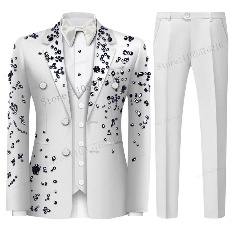 Luxury 2 Pieces Single Breasted Men's Suits Classic Fit 2 Button Suits Tuxedo Blazer for Wedding Groom Business Dinner Prom