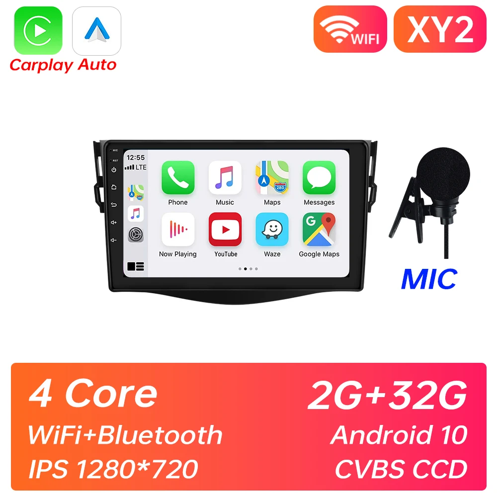 Android 14 Autoradio per Toyota Rav4 2006-2012 con Carplay Android Auto
